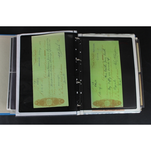 27 - Cheques (264), a collection of mainly Irish cheques in an album, the majority being Bank of Ireland ... 