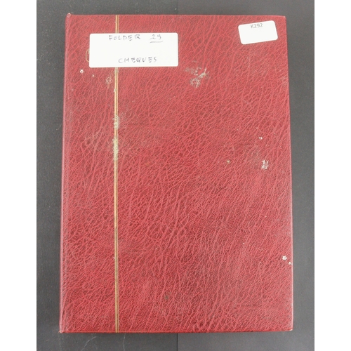 28 - Cheques (40), collection in an album including Capital & Counties Bank 1892, National Bank of Scotla... 