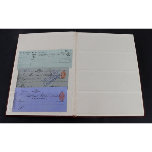 28 - Cheques (40), collection in an album including Capital & Counties Bank 1892, National Bank of Scotla... 