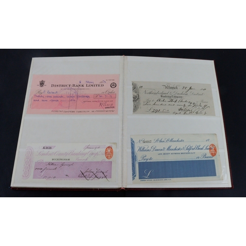 28 - Cheques (40), collection in an album including Capital & Counties Bank 1892, National Bank of Scotla... 
