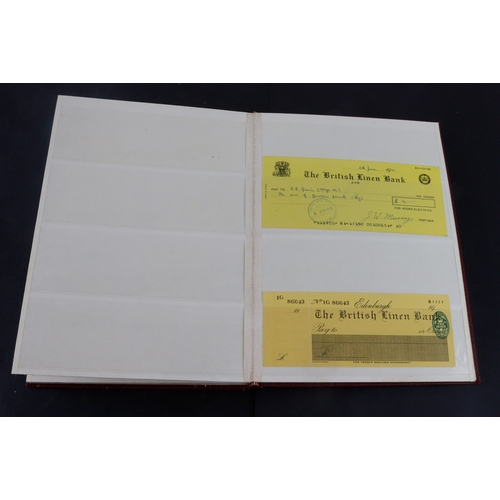 28 - Cheques (40), collection in an album including Capital & Counties Bank 1892, National Bank of Scotla... 