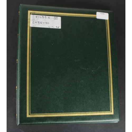 29 - Cheques (64), a collection of mainly British cheques in an album, date range 1832 - 1998, including ... 