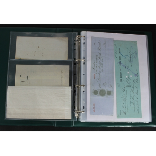 29 - Cheques (64), a collection of mainly British cheques in an album, date range 1832 - 1998, including ... 