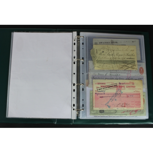 29 - Cheques (64), a collection of mainly British cheques in an album, date range 1832 - 1998, including ... 