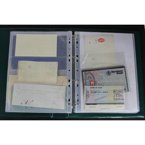 29 - Cheques (64), a collection of mainly British cheques in an album, date range 1832 - 1998, including ... 