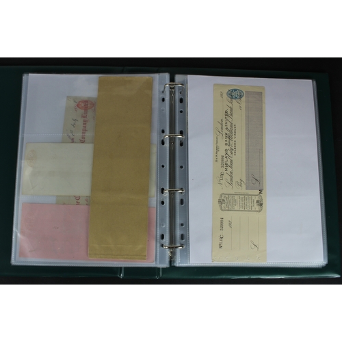 29 - Cheques (64), a collection of mainly British cheques in an album, date range 1832 - 1998, including ... 