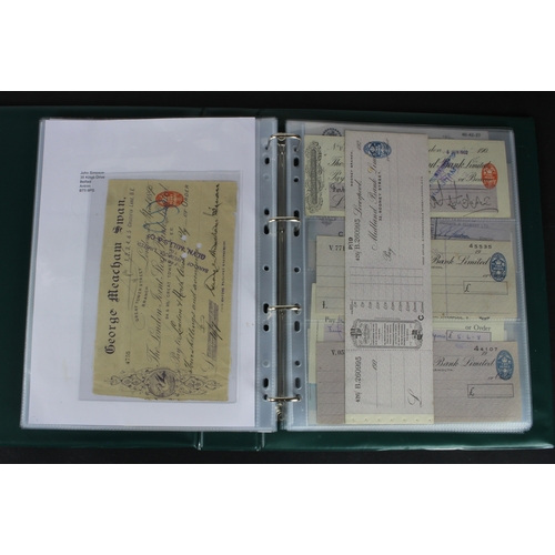29 - Cheques (64), a collection of mainly British cheques in an album, date range 1832 - 1998, including ... 