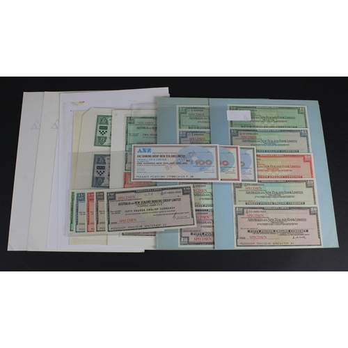 3 - Australia (31), Australia & New Zealand Bank Limited SPECIMEN travellers cheques, including 1952, 19... 