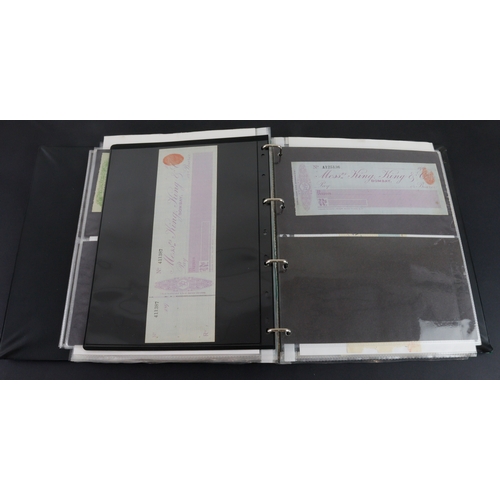 31 - Cheques (95), a collection in an album of mainly India cheques including Allahabad Bank Limited, Ban... 