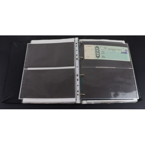 31 - Cheques (95), a collection in an album of mainly India cheques including Allahabad Bank Limited, Ban... 