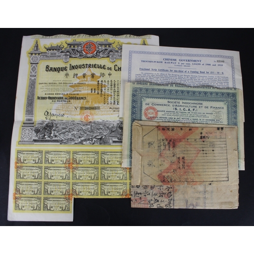 35 - China (4), China Qing Dynasty, Land sale contract with official government seal, Share Certificates ... 