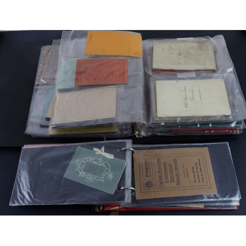 38 - Ledger Books/Pass Books and Ephemera (70), a collection in 2 albums, including Sheffied Trustee Savi... 