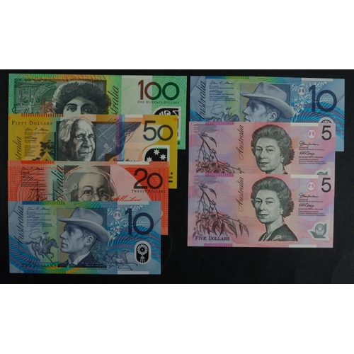 Australia (7), an Unciculated collection of Polymer notes comprising ...