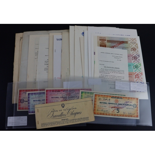 45 - Scotland large bundle, a mixed group of Travellers Cheques and related paper ephemera, Bank of Scotl... 