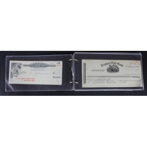 55 - USA Cheques (132) a good collection of USA cheques, mostly late 1800's and early 1900's, including S... 
