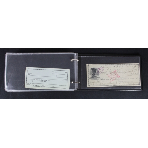 55 - USA Cheques (132) a good collection of USA cheques, mostly late 1800's and early 1900's, including S... 