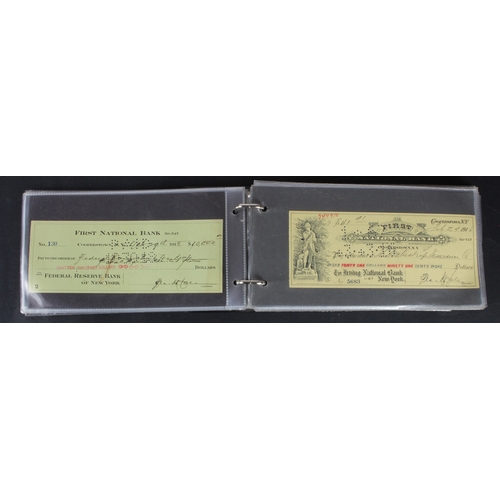 55 - USA Cheques (132) a good collection of USA cheques, mostly late 1800's and early 1900's, including S... 