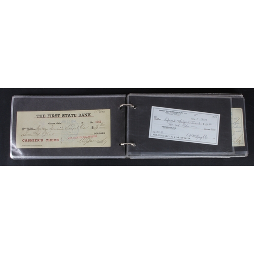 55 - USA Cheques (132) a good collection of USA cheques, mostly late 1800's and early 1900's, including S... 