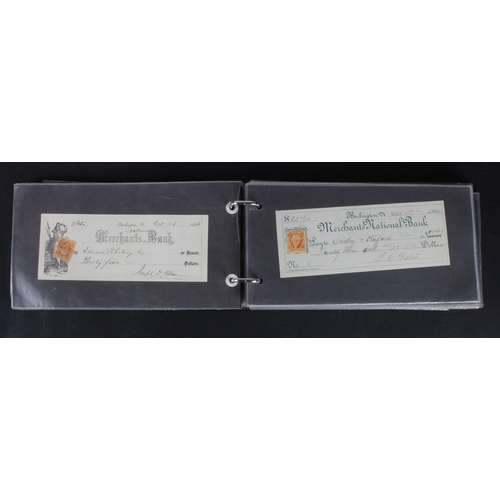55 - USA Cheques (132) a good collection of USA cheques, mostly late 1800's and early 1900's, including S... 