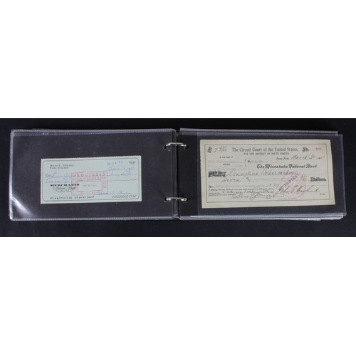 55 - USA Cheques (132) a good collection of USA cheques, mostly late 1800's and early 1900's, including S... 