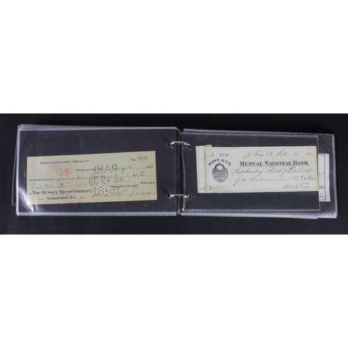55 - USA Cheques (132) a good collection of USA cheques, mostly late 1800's and early 1900's, including S... 