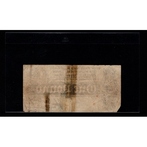 65 - Bradbury 1 Pound (T1) issued 1914, serial B.566542 (T1, Pick347) in two pieces with glue residue fro... 