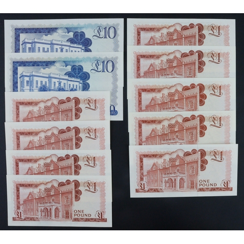 664 - Gibraltar (11), 10 Pounds dated 20th November 1975, rarer date, serial A689325 (BNB B120a, Pick22a),... 