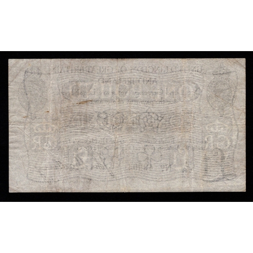 67 - Bradbury 1 Pound (T11.1) issued 1914, serial J/73 49904 (T11.1, Pick349a) Fine