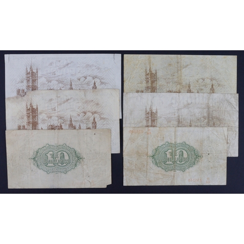 76 - Warren Fisher (6), 1 Pound issued 1919 (T24, Pick357), 1 Pound (20 issued 1923 (T31, Pick359a), 1 Po... 