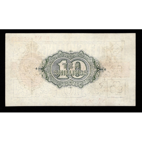 82 - Warren Fisher 10 Shillings (T26) issued 1919, LAST SERIES serial H/32 862665, No. with dash (T26, Pi... 