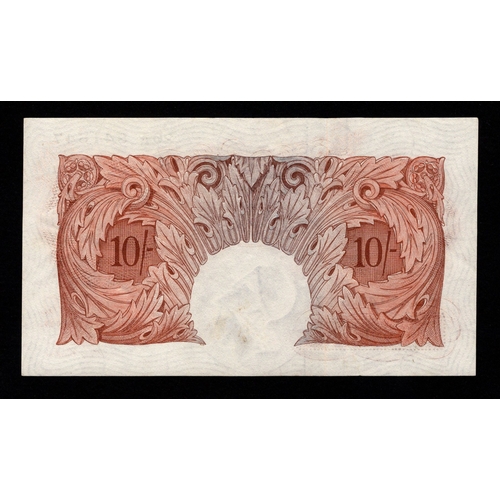 89 - Beale 10 Shillings (B267) issued 1950, REPLACEMENT note serial 20A 841647 (B267, Pick368b) dents in ... 