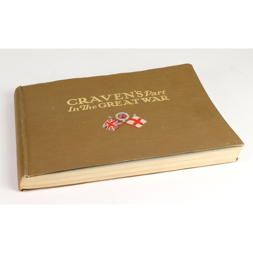 1039 - Book - Craven's Part in The Great War, superb reference war with photos of the men. This book presen... 