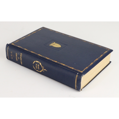 1043 - Book - London County Council Record of Service in the Great War 1914-18, this copy Presented by the ... 
