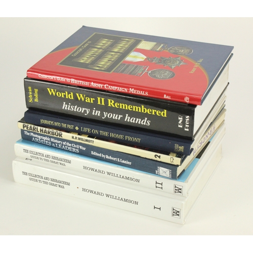 1049 - Books - mostly hardback - noted 'The Collector and Researchers Guide to the Great War' Vols 1 & II. ... 
