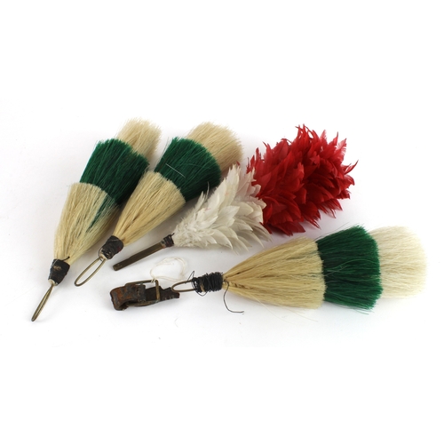 1058 - British Military Hackles  (4)  No Reserve