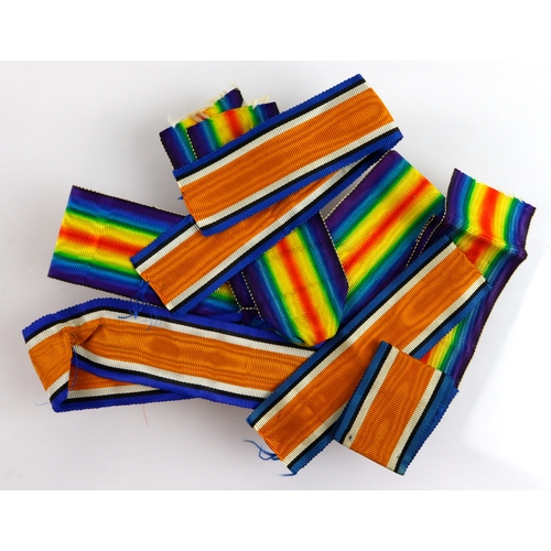 1062 - BWM & Victory medal ribbons four sets, full length