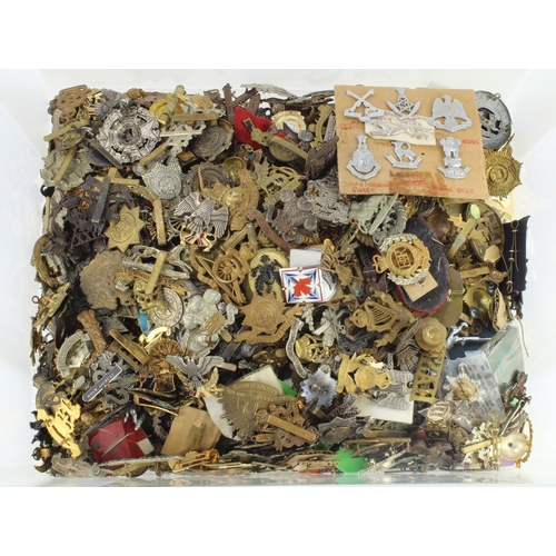 1067 - Cap badges, a vast range of mostly British cap badges, very wide range  (Qty)  Needs careful viewing