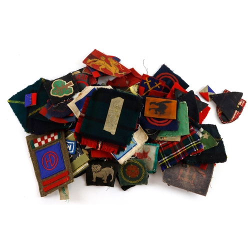 1076 - CLOTH BADGES – BRITISH ARMY WW2 & Later formation sign badges in excellent condition. (approx 120)