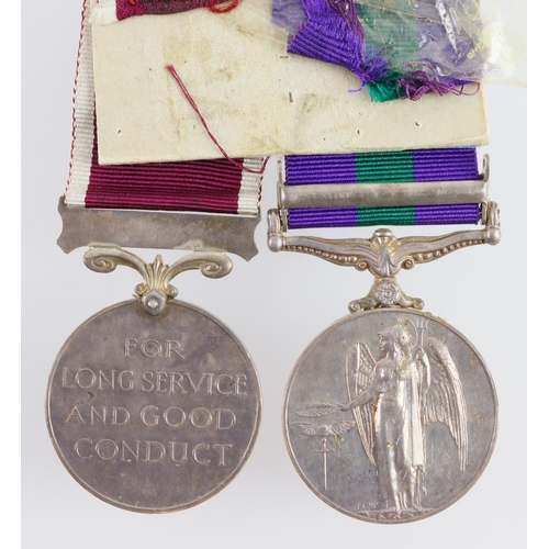 1442 - GSM QE2 with Cyprus clasp (22977178 Sgt G W Middleton RAOC) with Regular Army LSGCM QE2 (22977178 Sg... 