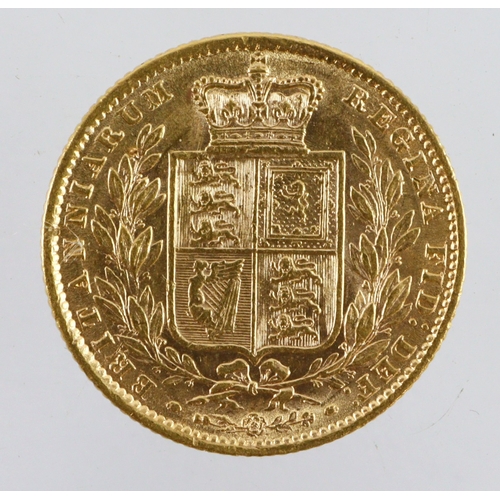 27 - Sovereign 1872 (shieldback) GVF/nEF