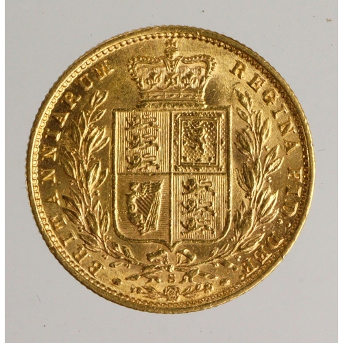 37 - Sovereign 1877S shieldback (Sydney, Australia) S.3855, VF/GVF, tiny edge nick.