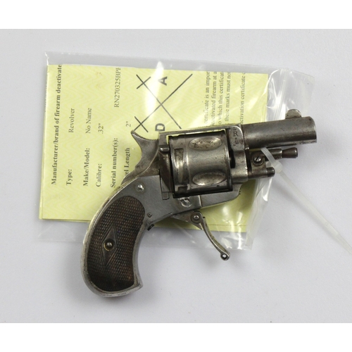 Revolver: A Belgian Velo Dog pocket pistol, calibre Barrel