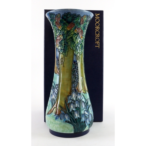 105 - Moorcroft 'Vereley' pattern vase, dated 1997, makers marks to base, height 31cm approx., contained i... 