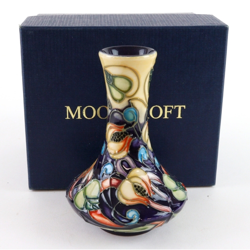 71 - Moorcroft 'Celtic Web' pattern vase, dated 2002, makers marks to base, height 10.5cm approx., contai... 
