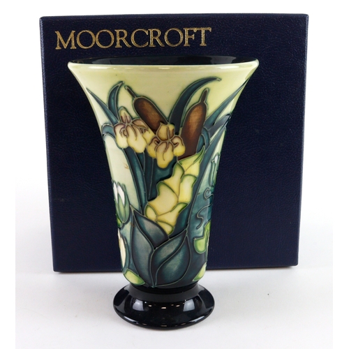 82 - Moorcroft 'Lamia' pattern vase, dated 1995, makers marks to base, height 15.5cm approx., contained i... 