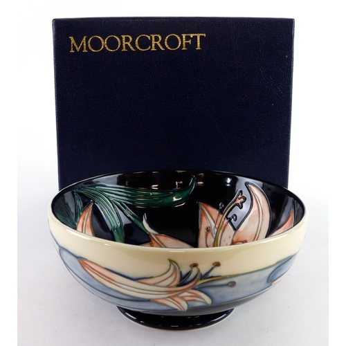 90 - Moorcroft 'Pink Damask' pattern bowl (no. 308), designed by Philip Gibson, dated 2004, makers marks ... 