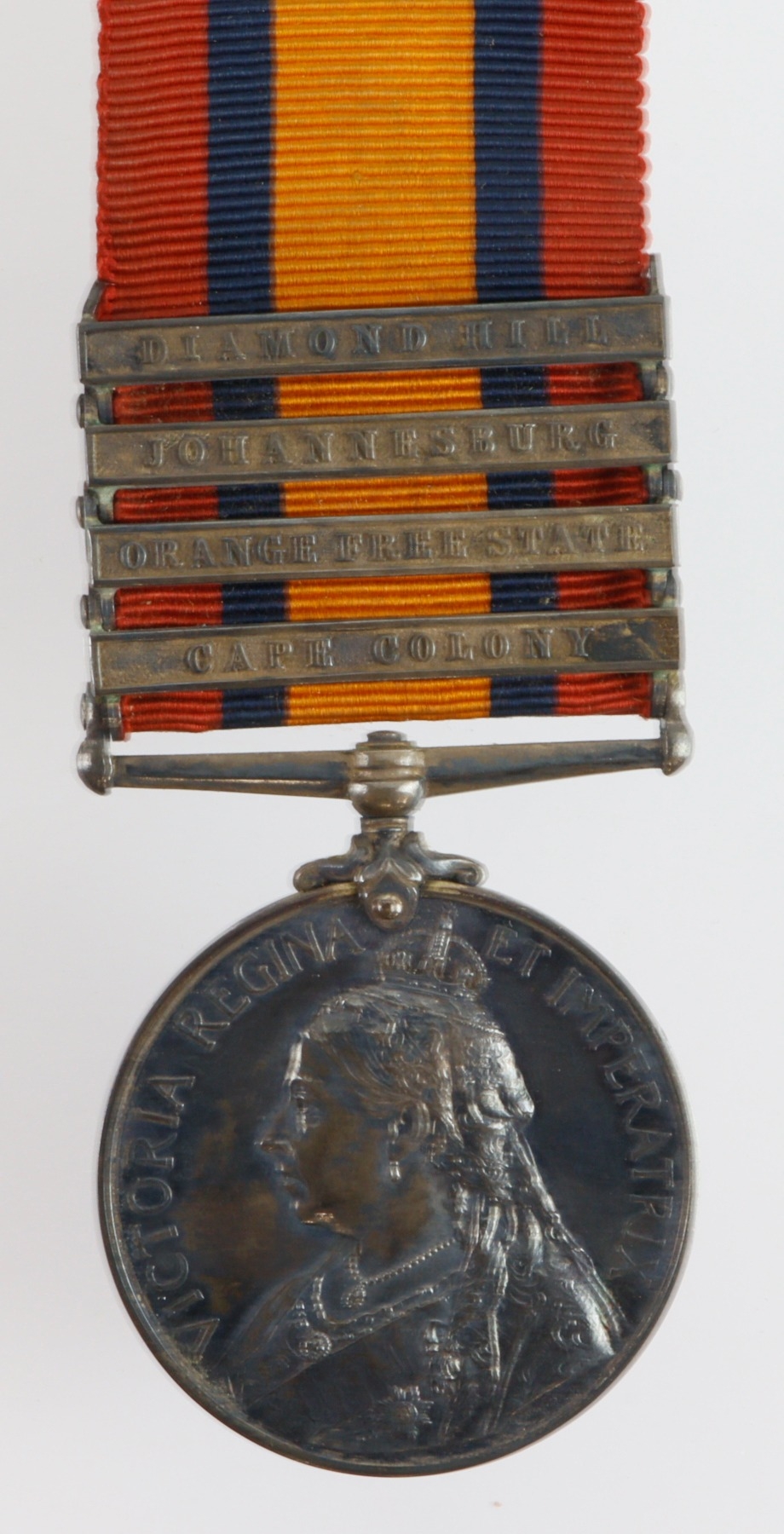 QSA with bars CC/OFS/Jo/DH named (912 Pte W C Rantell C.I.V.) with copy ...