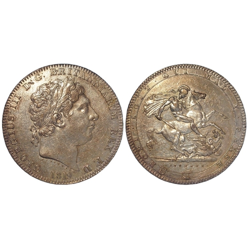 62 - Crown 1819 LIX, GVF, tiny marks.