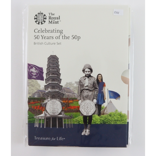 86 - Fifty Pence 2019 five coin set 