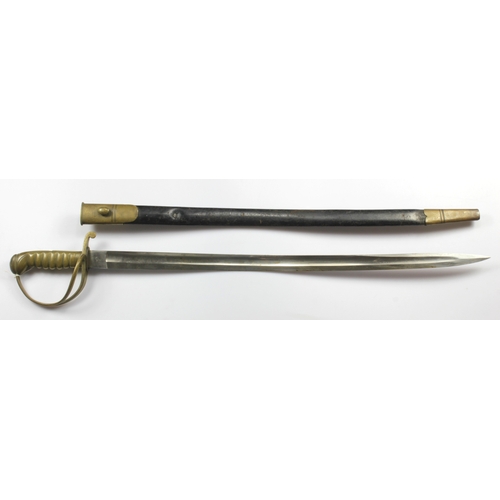 889 - Sword very scarce mid 19th century London River Police cutlass maker marked and dated 1862.